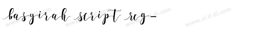 Basyirah Script Reg字体转换